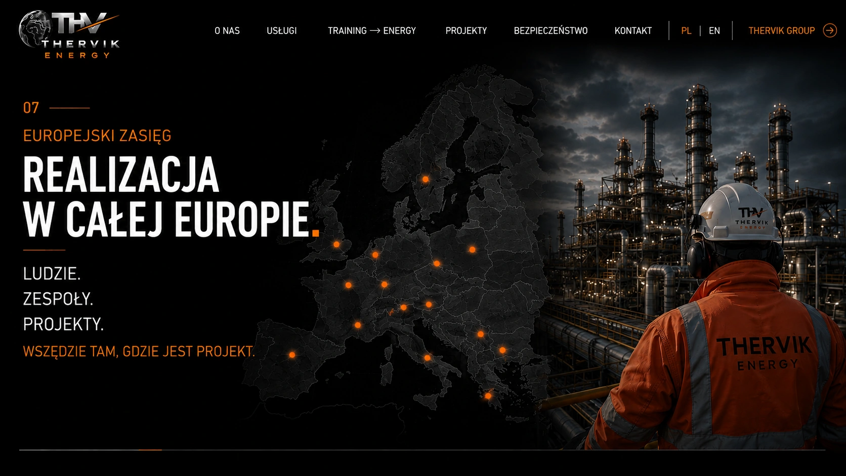 THERVIK ENERGY industrial services and project execution across Europe