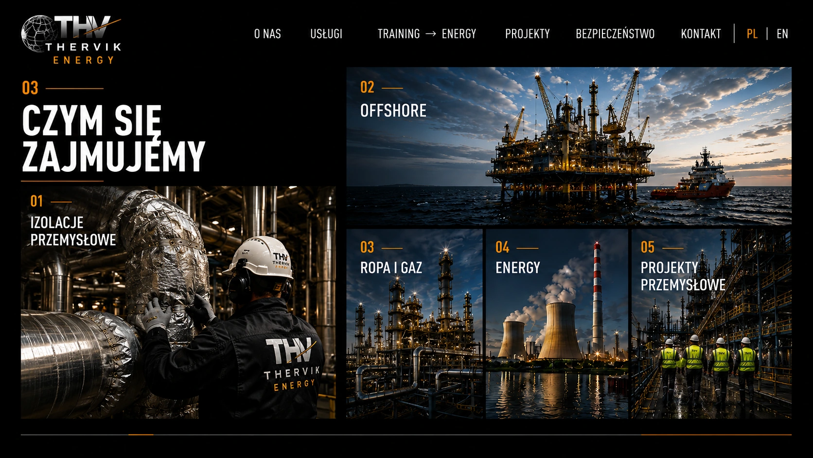 THERVIK ENERGY industrial insulation, offshore, oil and gas, energy and industrial projects